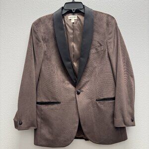 Open Edit Velvet and Satin Suit Coat